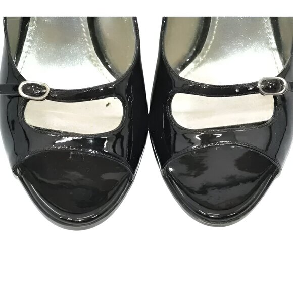 DG 105 leather pumps in black - Dolce Gabbana | Mytheresa Dolce Gabbana DG Black Patent Leather Open Toe Cocktail Pumps Heels 38.5 8.5
